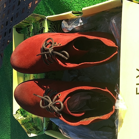 Fly London Mesu Brick Suede Lace Up Boots EU 40 US9/9.5 NIB - Picture 4 of 15